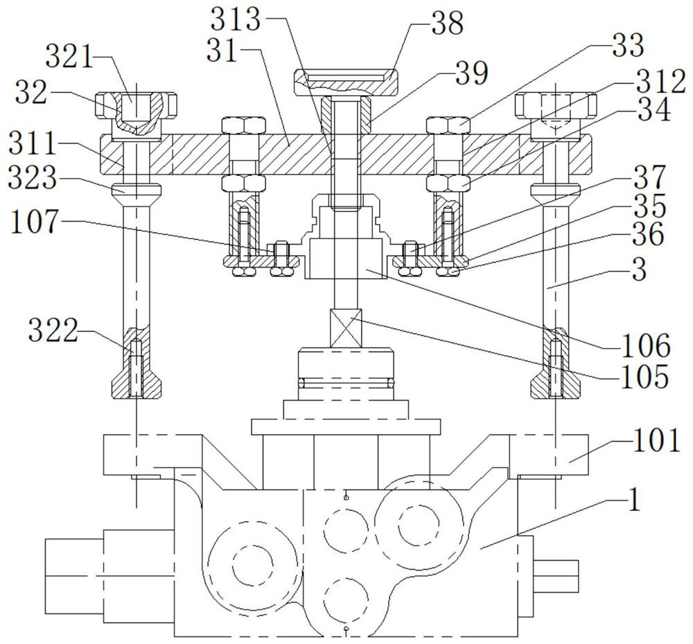 A tooling assembly for manual selection valve assembly