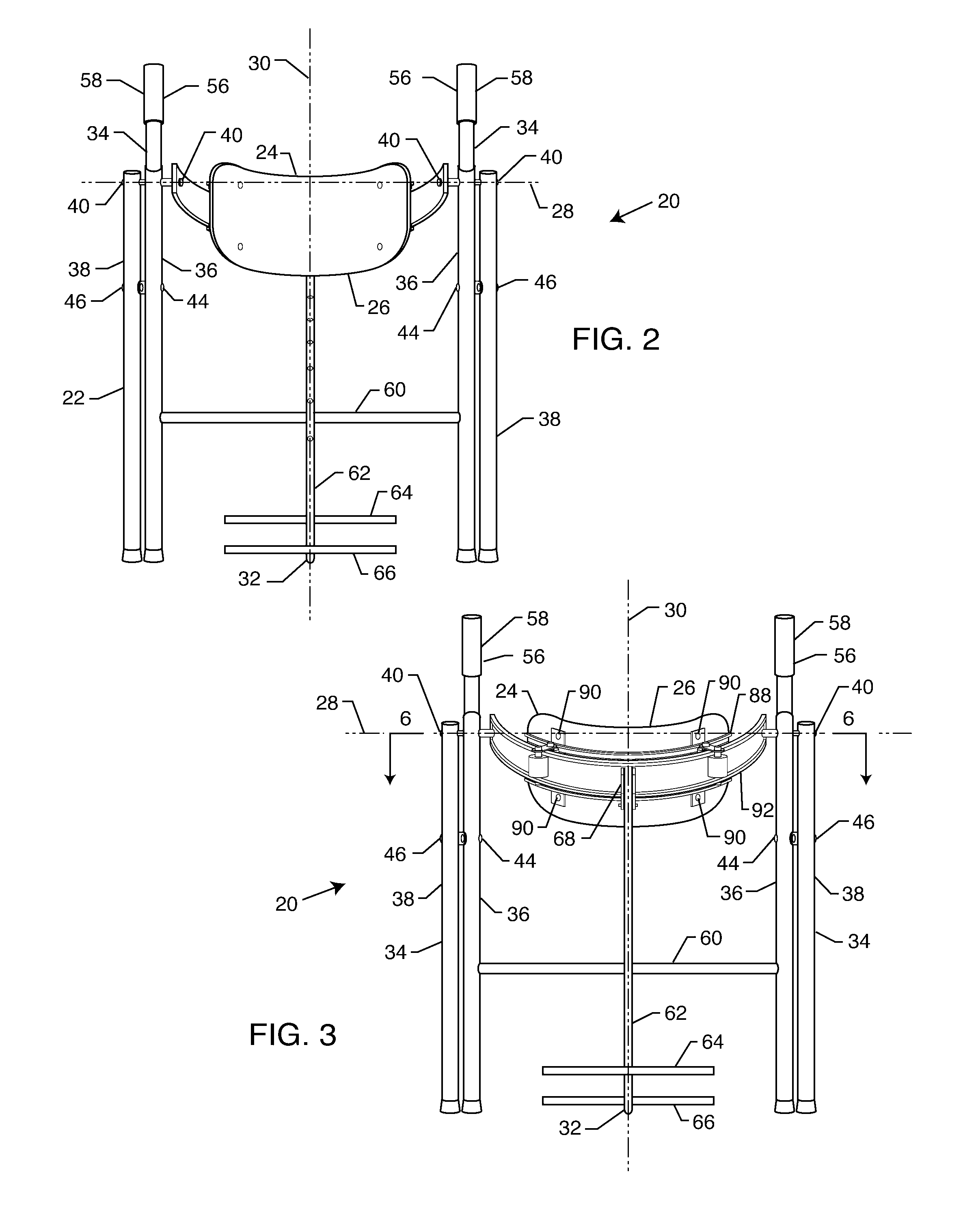Abdominal exercise device with lateral arcuately slidable seat