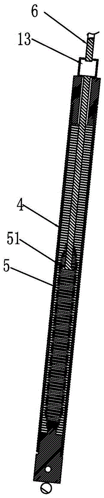 A road gate machine with the buffer function of the brake rod lower rod