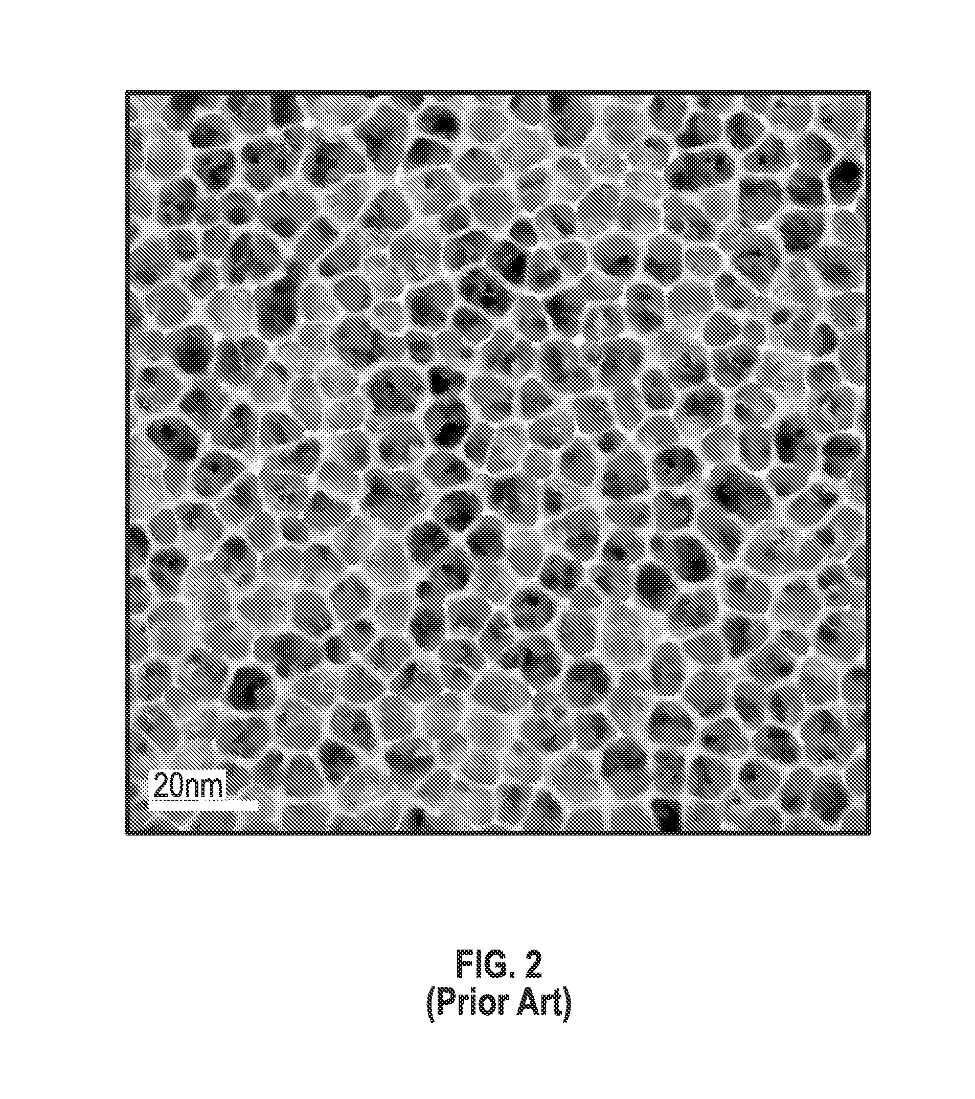 Perpendicular magnetic recording disk with template layer formed of a blend of nanoparticles