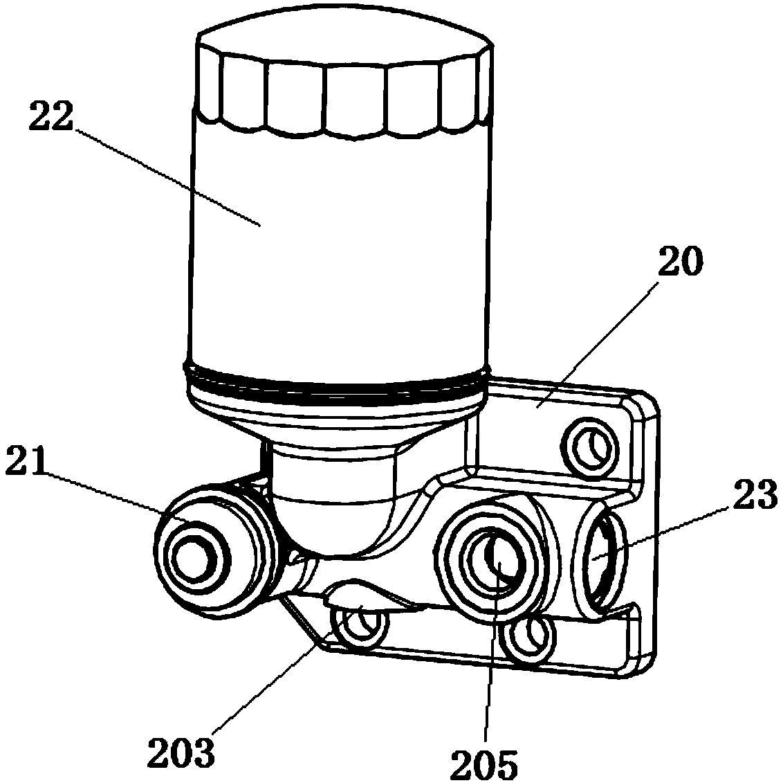 Integrated valve, using method thereof, and transmission and motor vehicle based on integrated valve