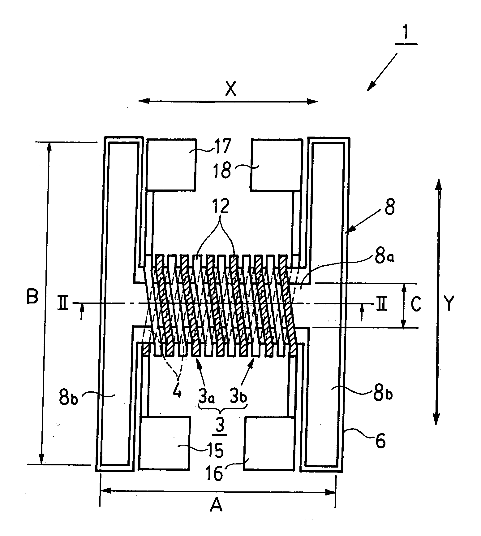 Magnetic sensor element and electronic directional measureing device