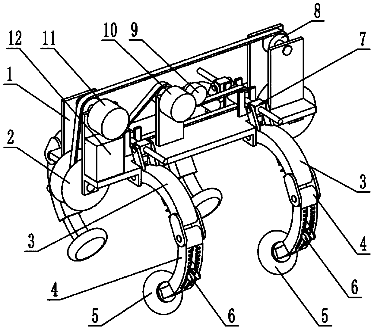 A computer-controlled crawling robot