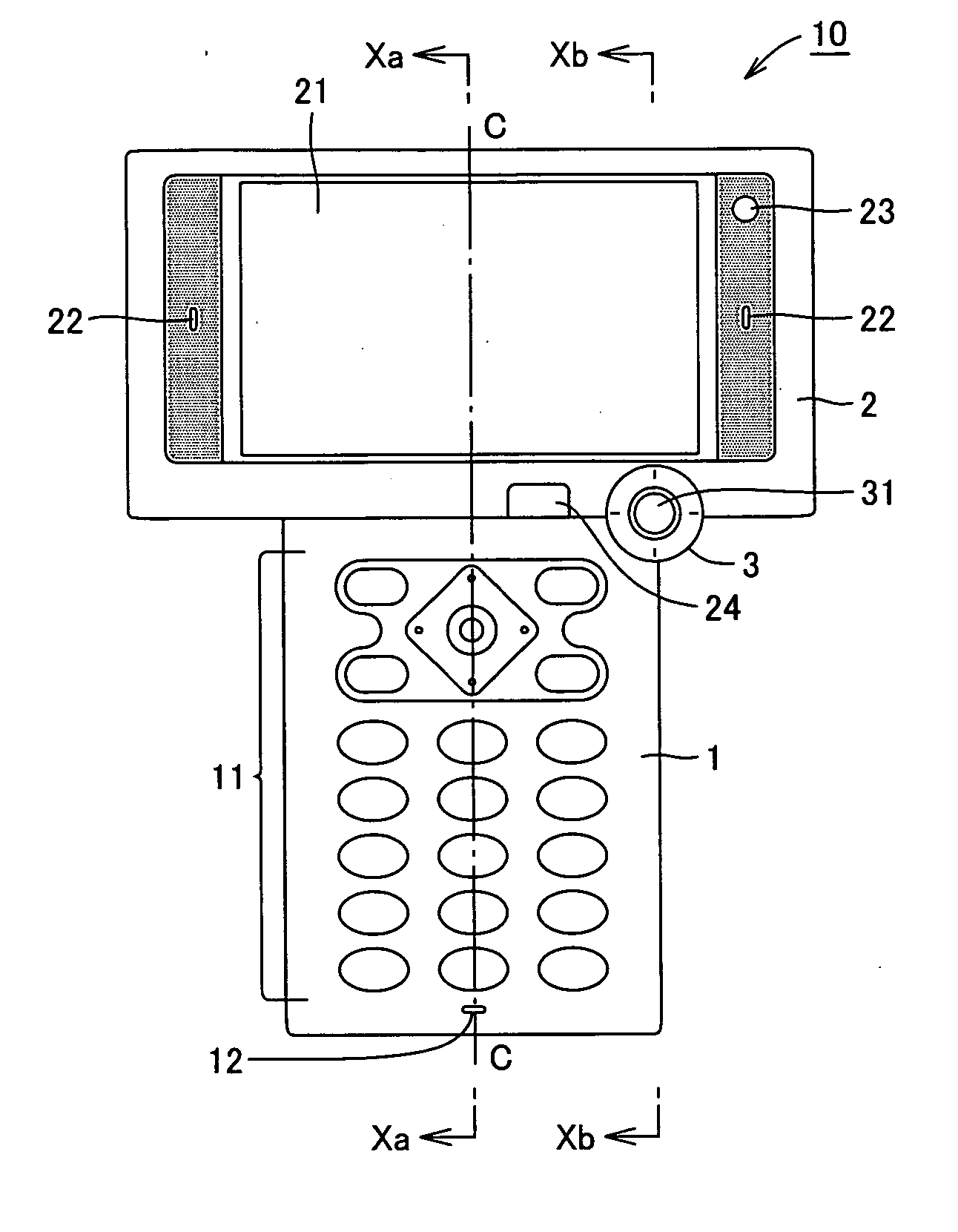 Portable information terminal, opening/closing operation method, and display method