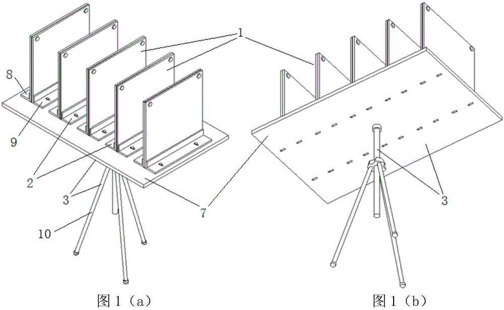 Interference performance clamping plate type cascading test device and method for smoke screen