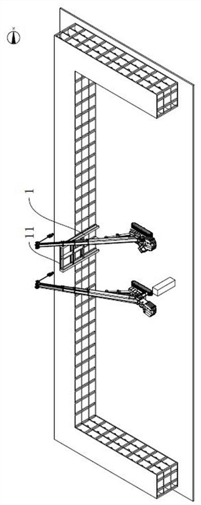Modular hoisting and two-stage overall synchronous hoisting method for super-long-span steel roof