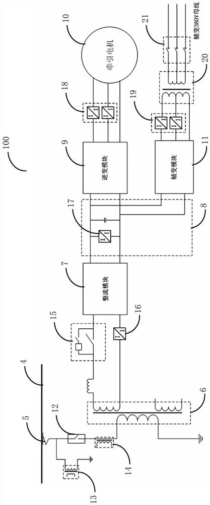A control device, system and method for train pantograph-catenary offline crossing