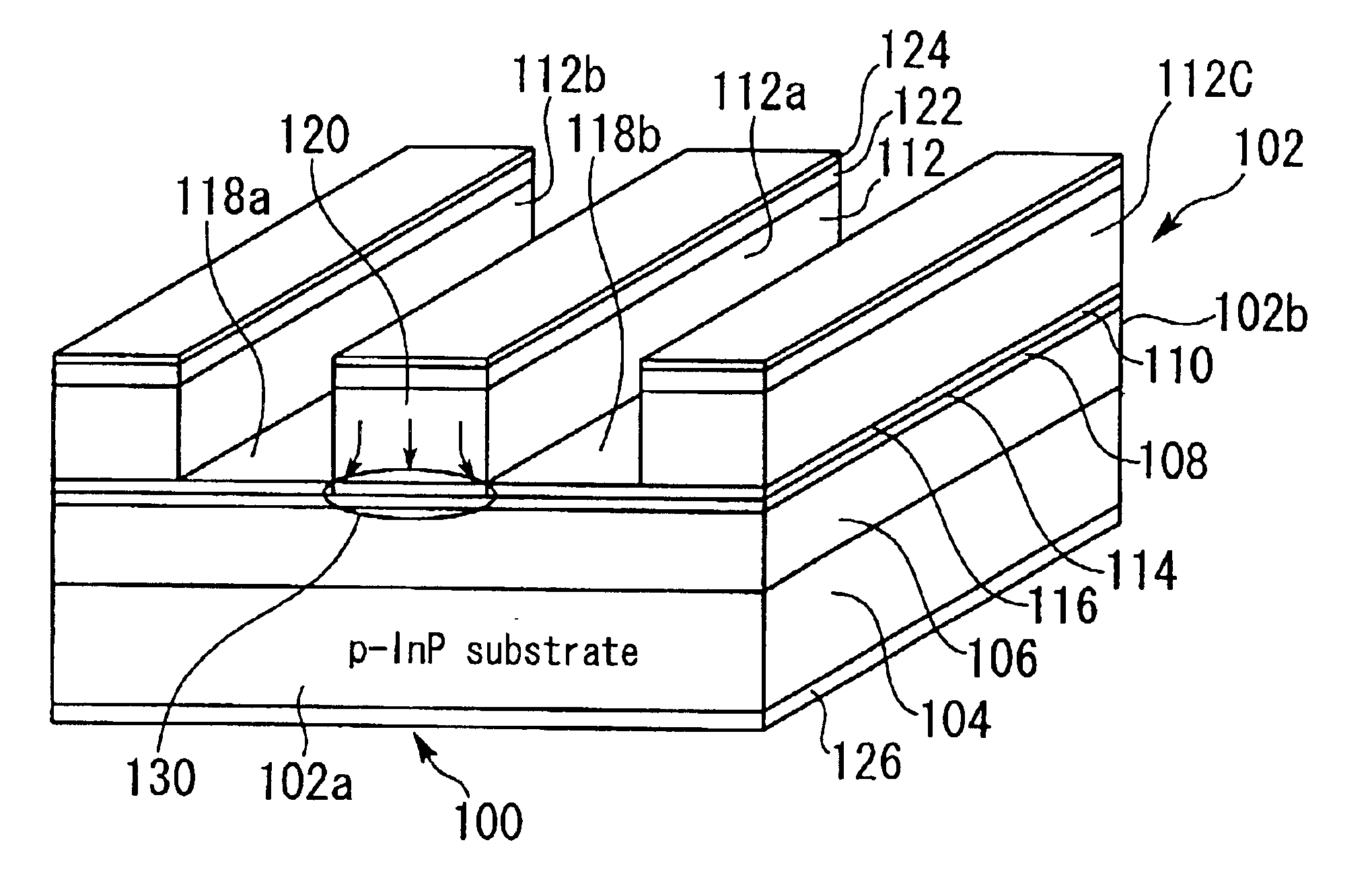 Ridge-waveguide semiconductor laser device