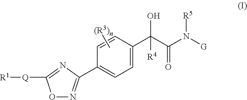 Mandelamide heterocyclic compounds