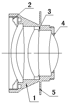 Teleconverter provided with flange wide-angle high-power lens