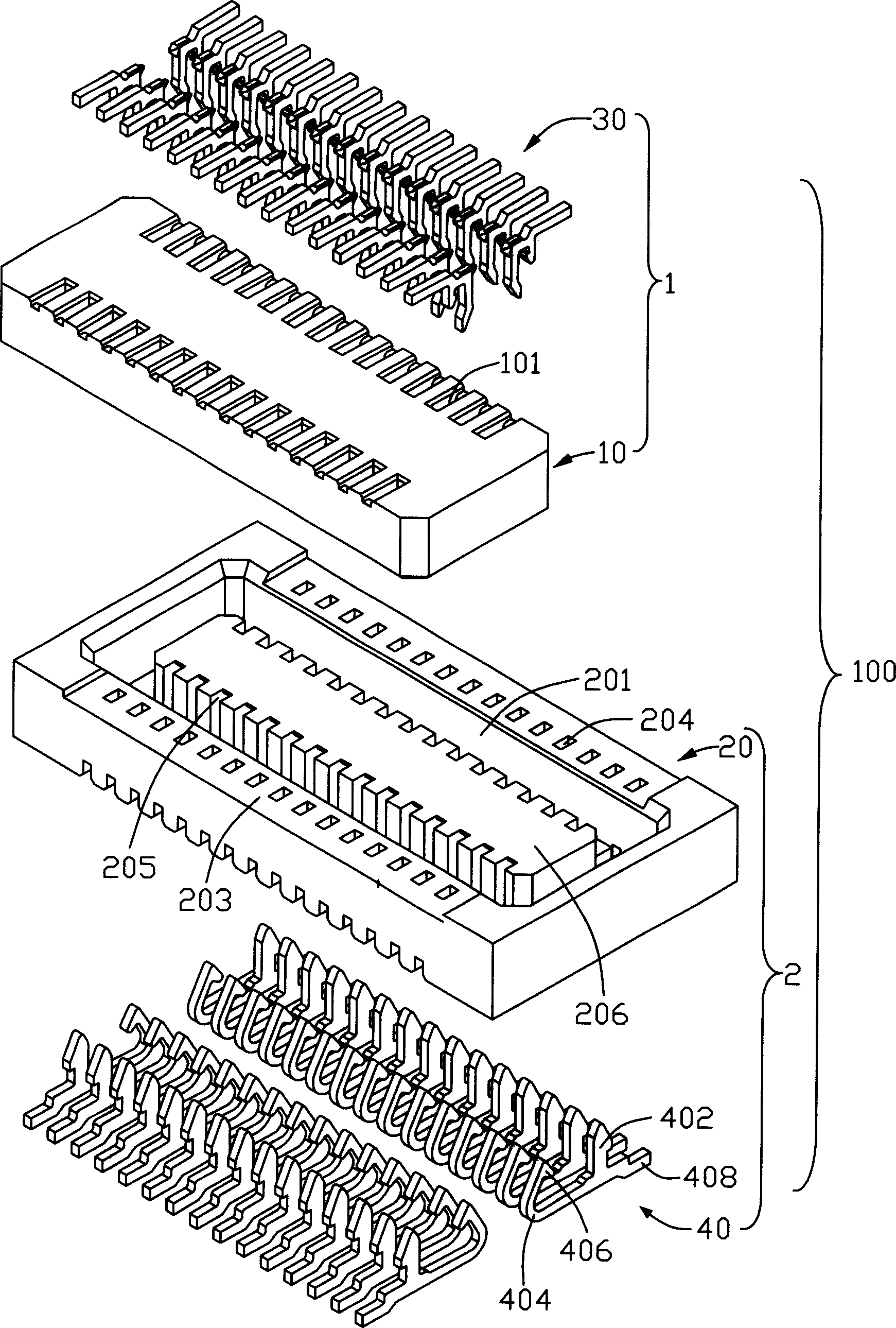 Plate-to-plate connector and manufacturing method thereof