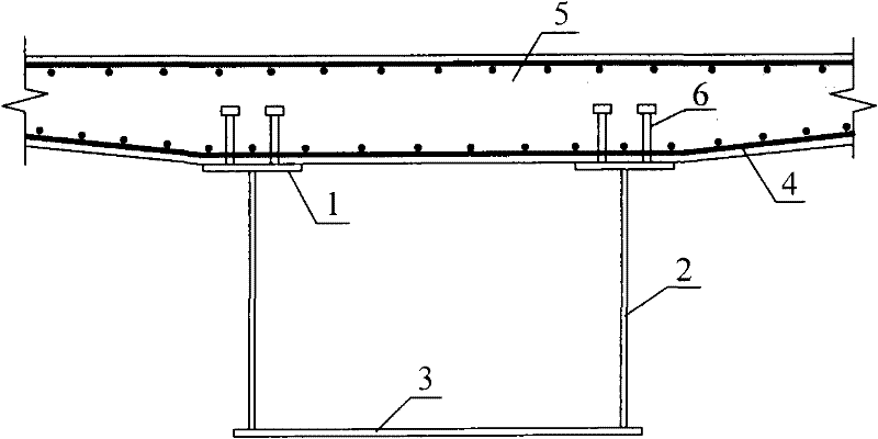 Longitudinally slidable steel-concrete anti-lifting connecting member and construction method thereof