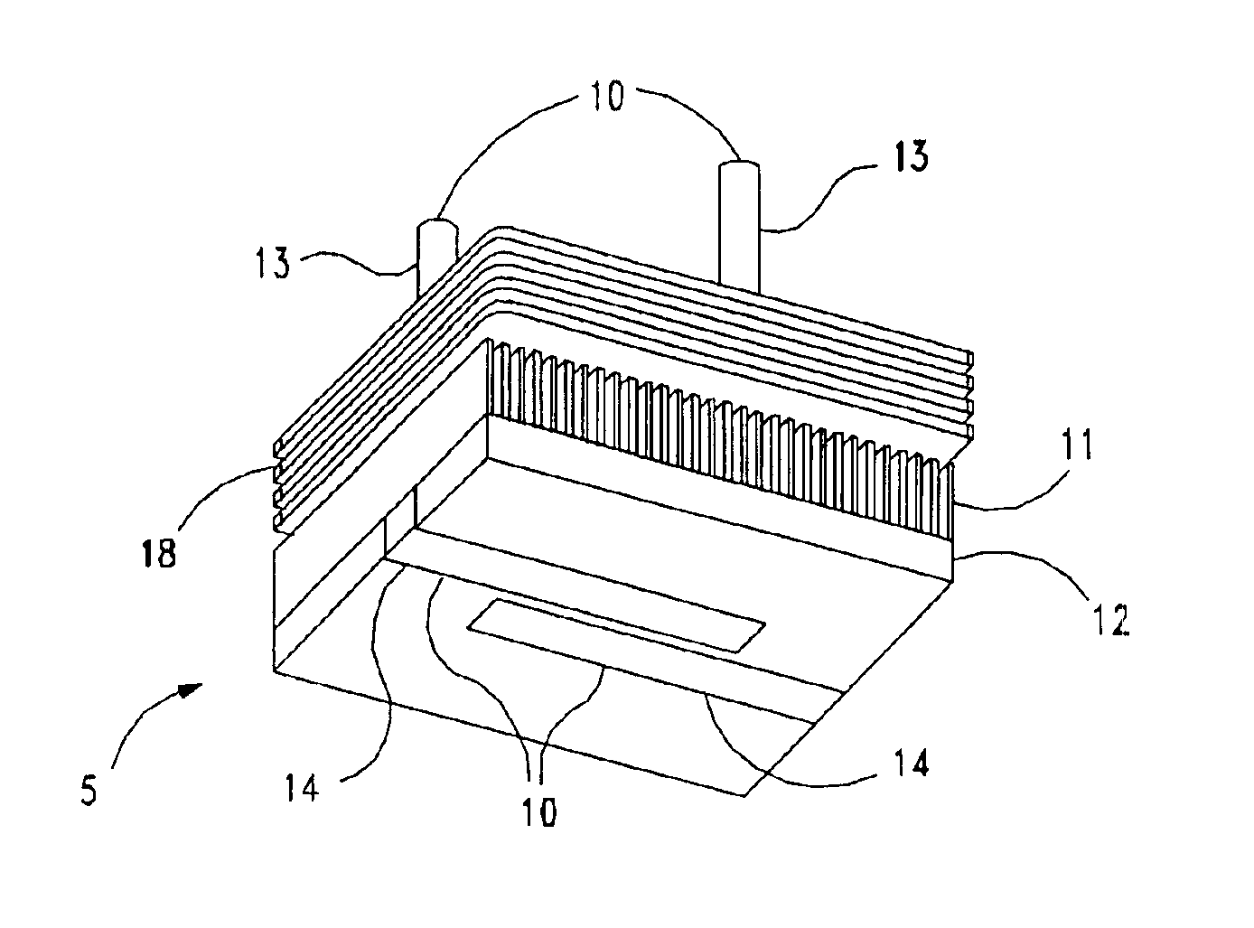 Heat sink with heat pipe and base fins
