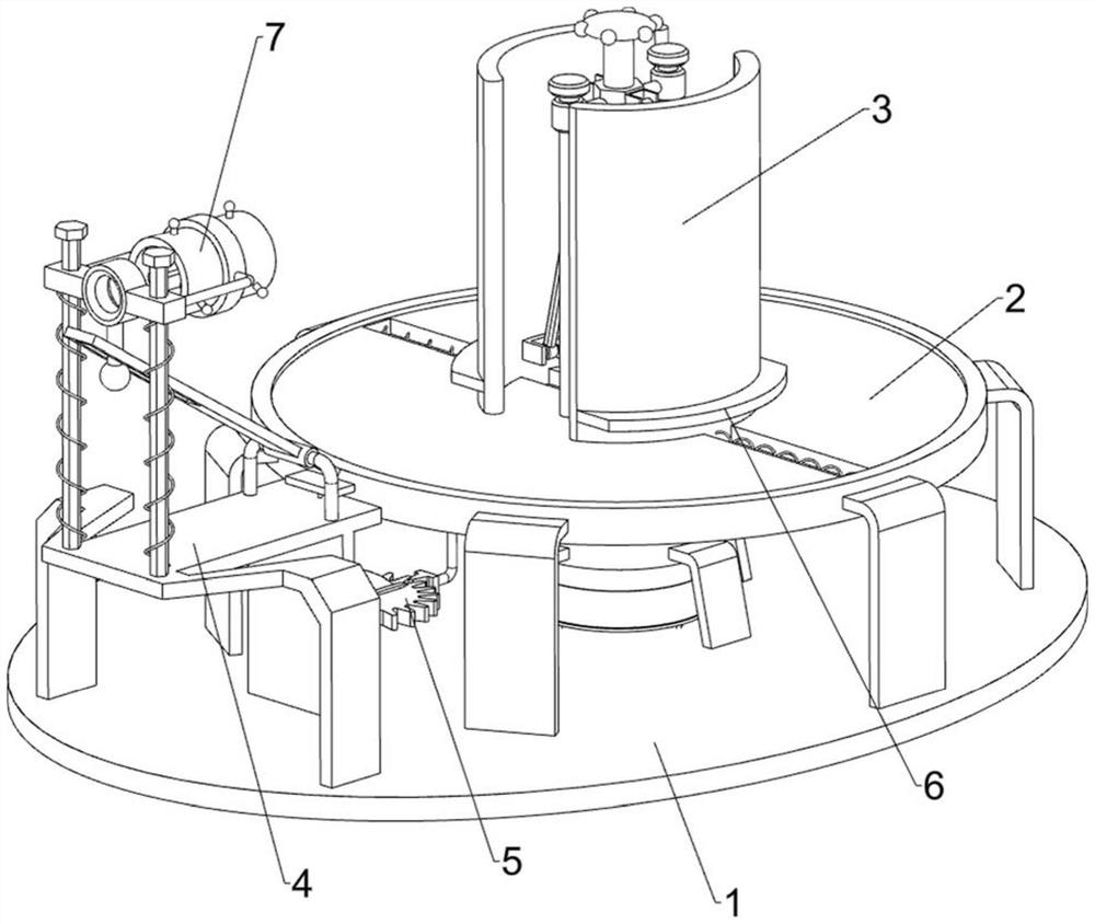 An iron core winding device for transformer production and processing
