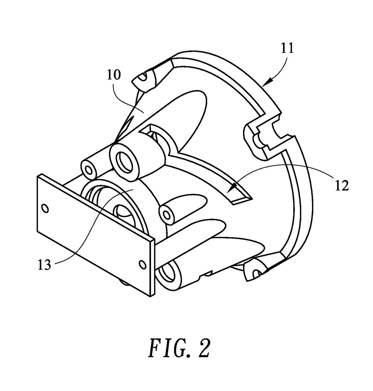 Variable focus spot light with spin type focusing structure