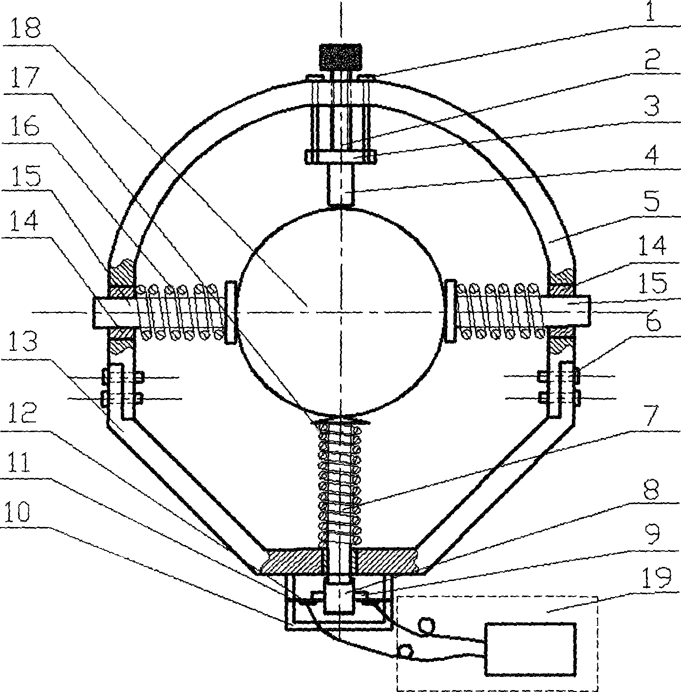 High-temperature pipe fitting radial deformation sensing device