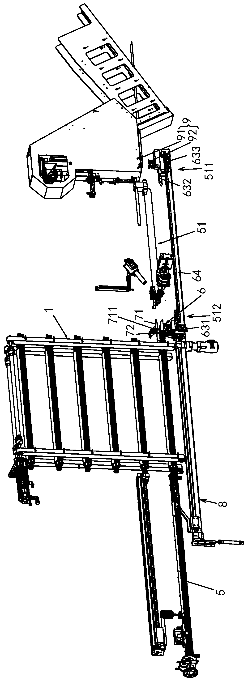 Temporary storage device for ring-pull can cover body, and packaging equipment with temporary storage device