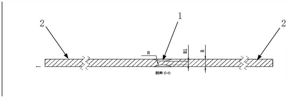 Uniaxial loading of a spherical working section to achieve a biaxial stress state test piece