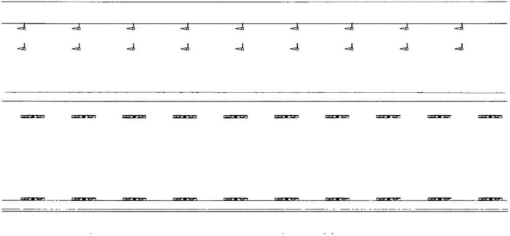 Multi-light position multi-dimensional tunnel lighting mode