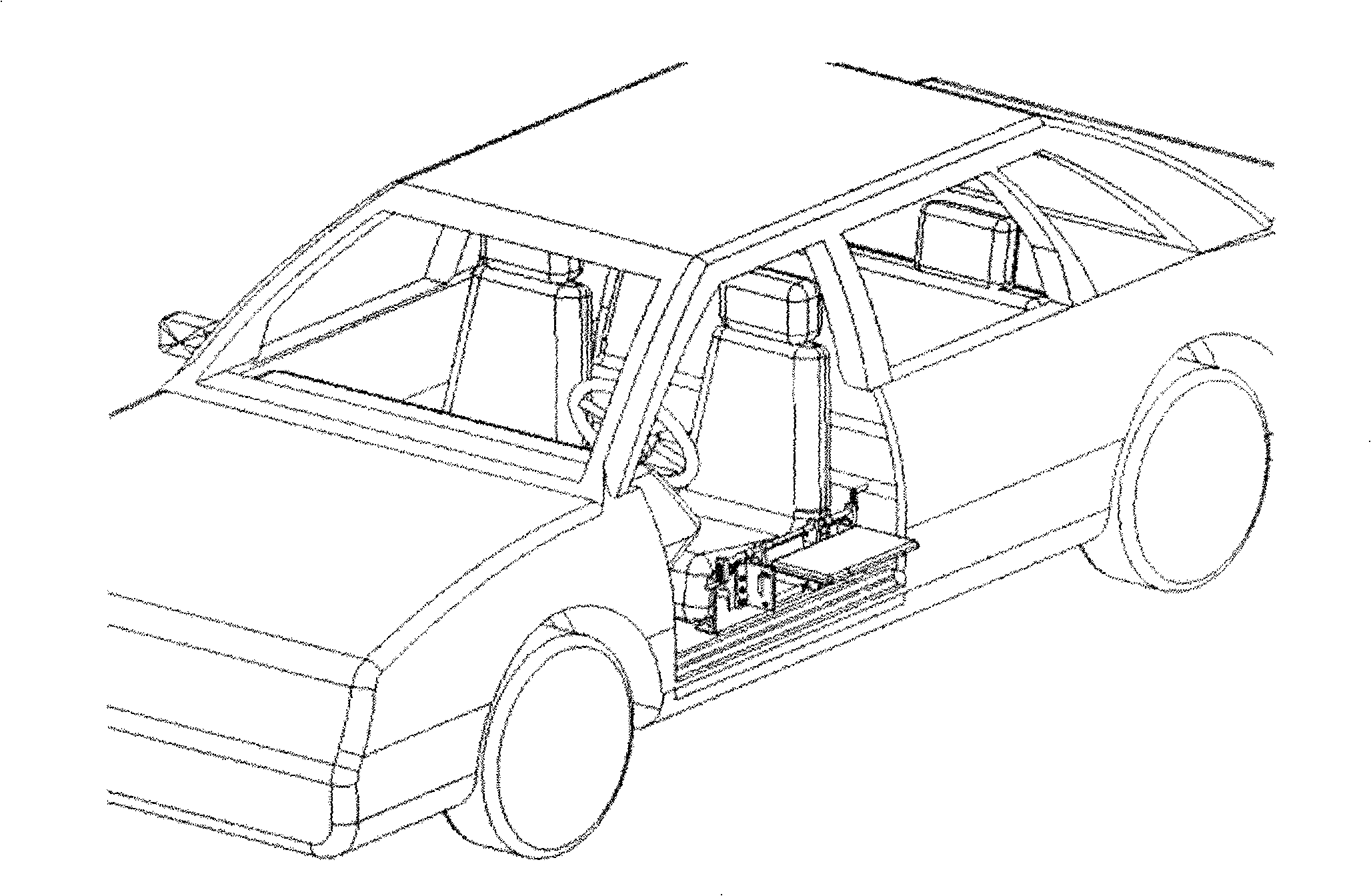 Auxiliary apparatus for getting on/down car driven by the physical disabilities