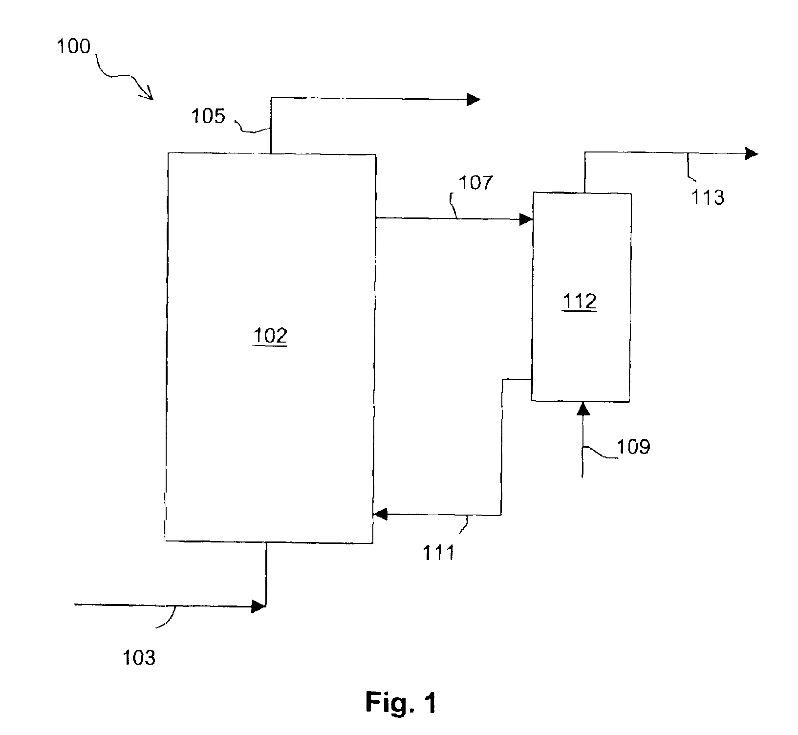 Method for reducing water concentration in a multi-phase column reactor