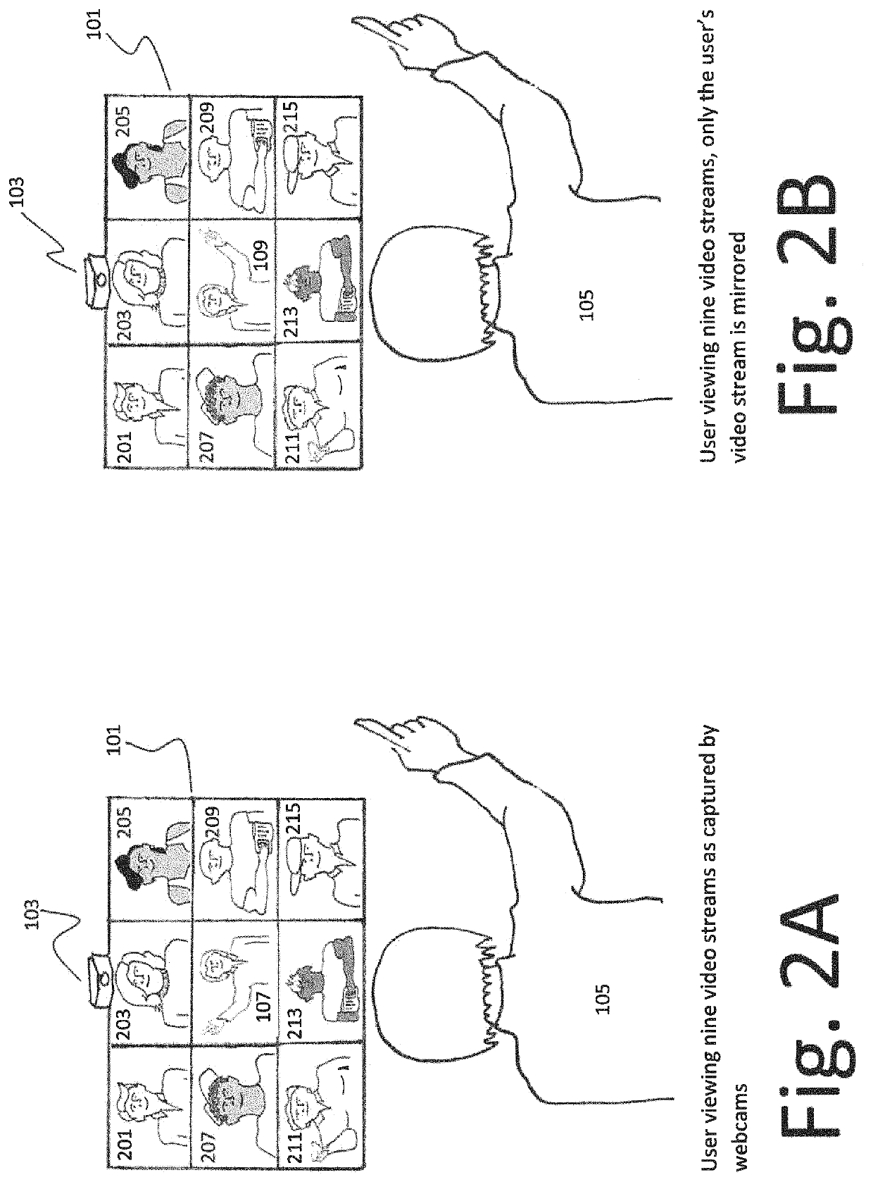 Method and apparatus for repositioning meeting participants within a gallery view in an online meeting user interface based on gestures made by the meeting participants