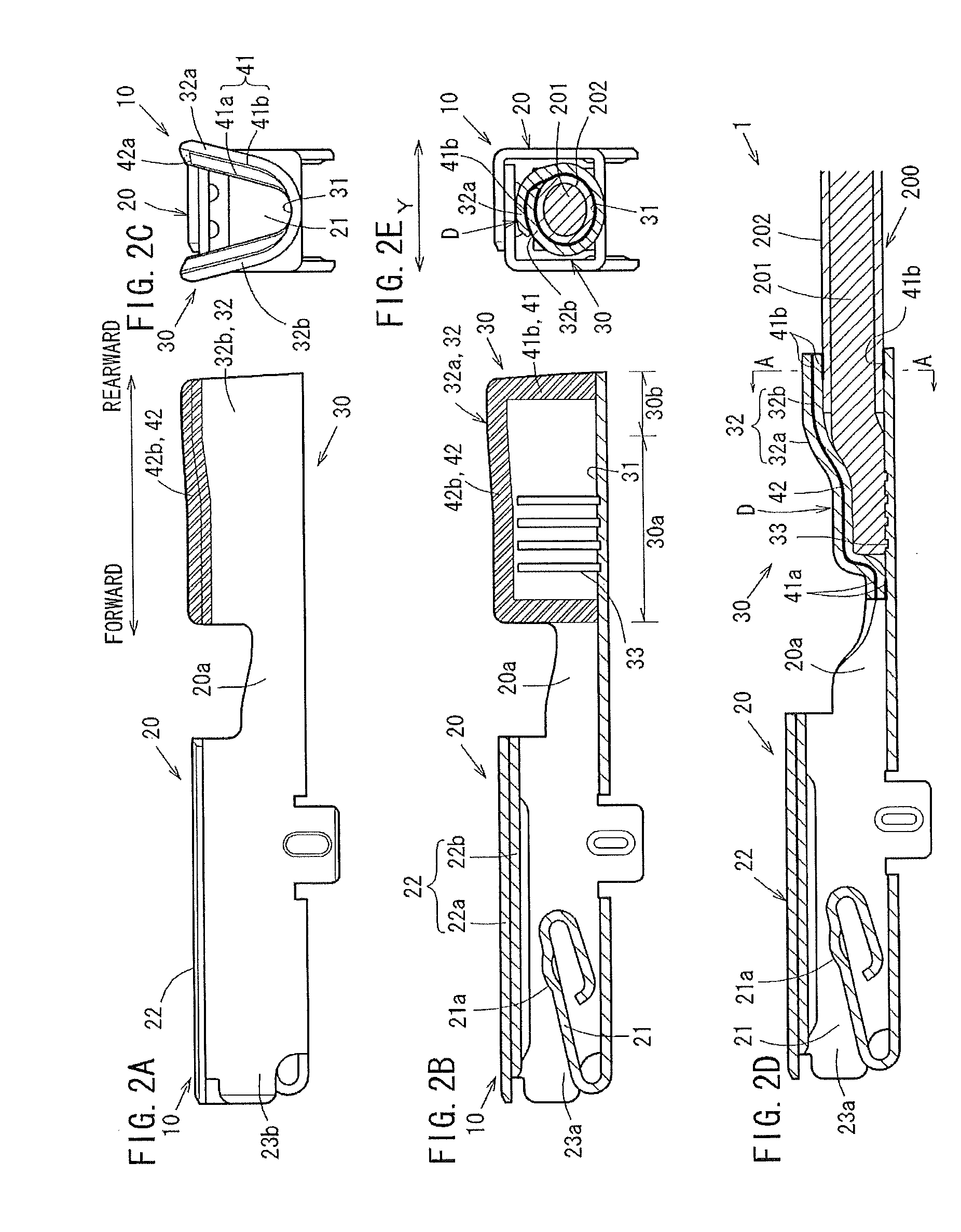 Crimp terminal, connection structural body and connector
