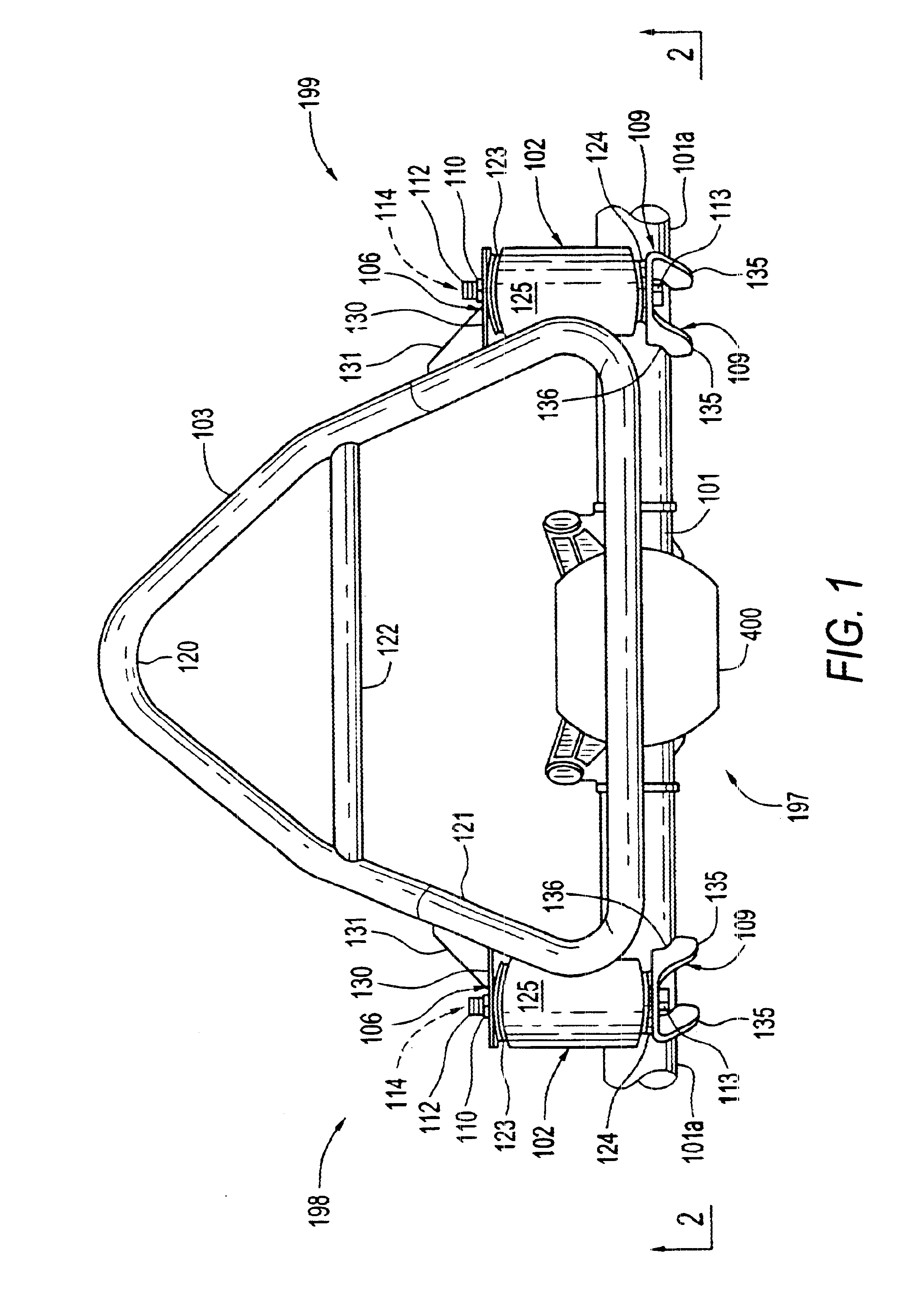 Air bladder suspension for three-wheeled vehicle