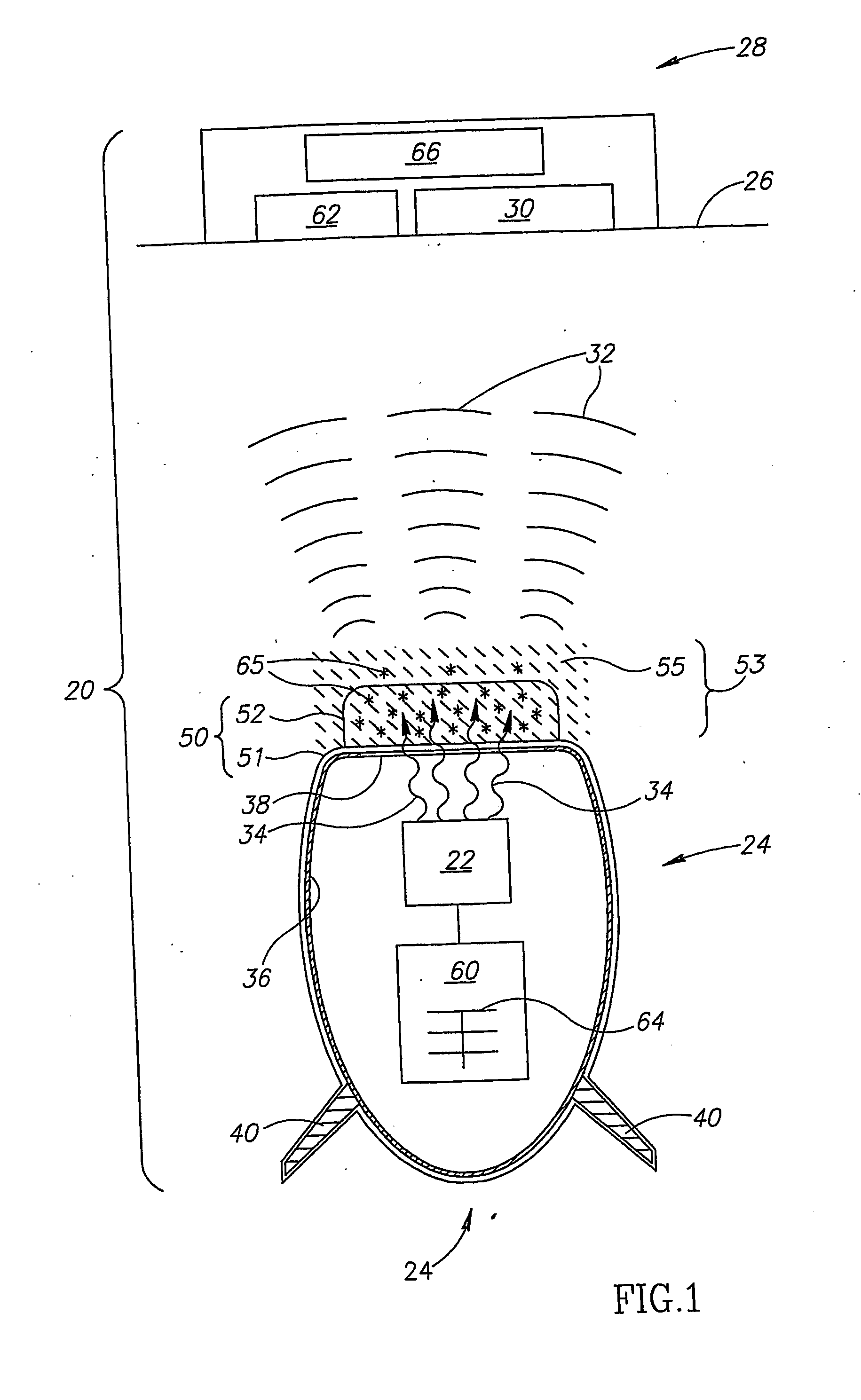 Glucometer comprising an implantable light source