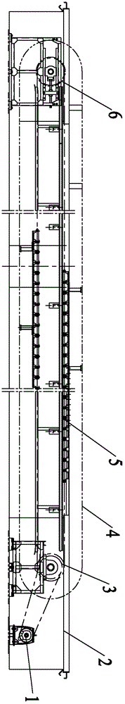 Front demounting conveying system for scrapped automobile demounting line