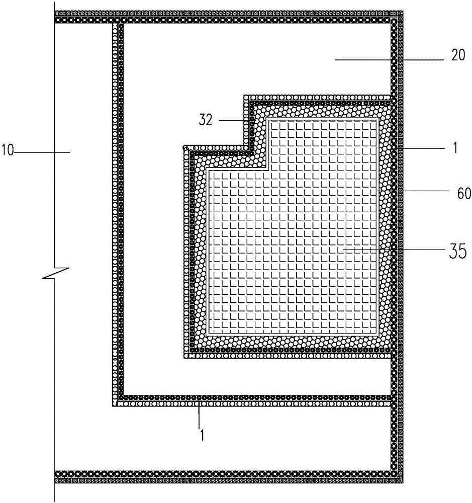 Deep foundation pit supporting method of ultrahigh floor height type basement structure