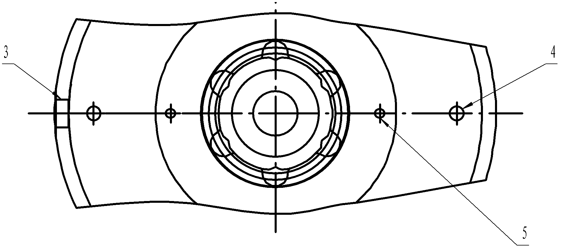 Large-diameter die with requirements on positions of inner ring and outer ring and processing method thereof