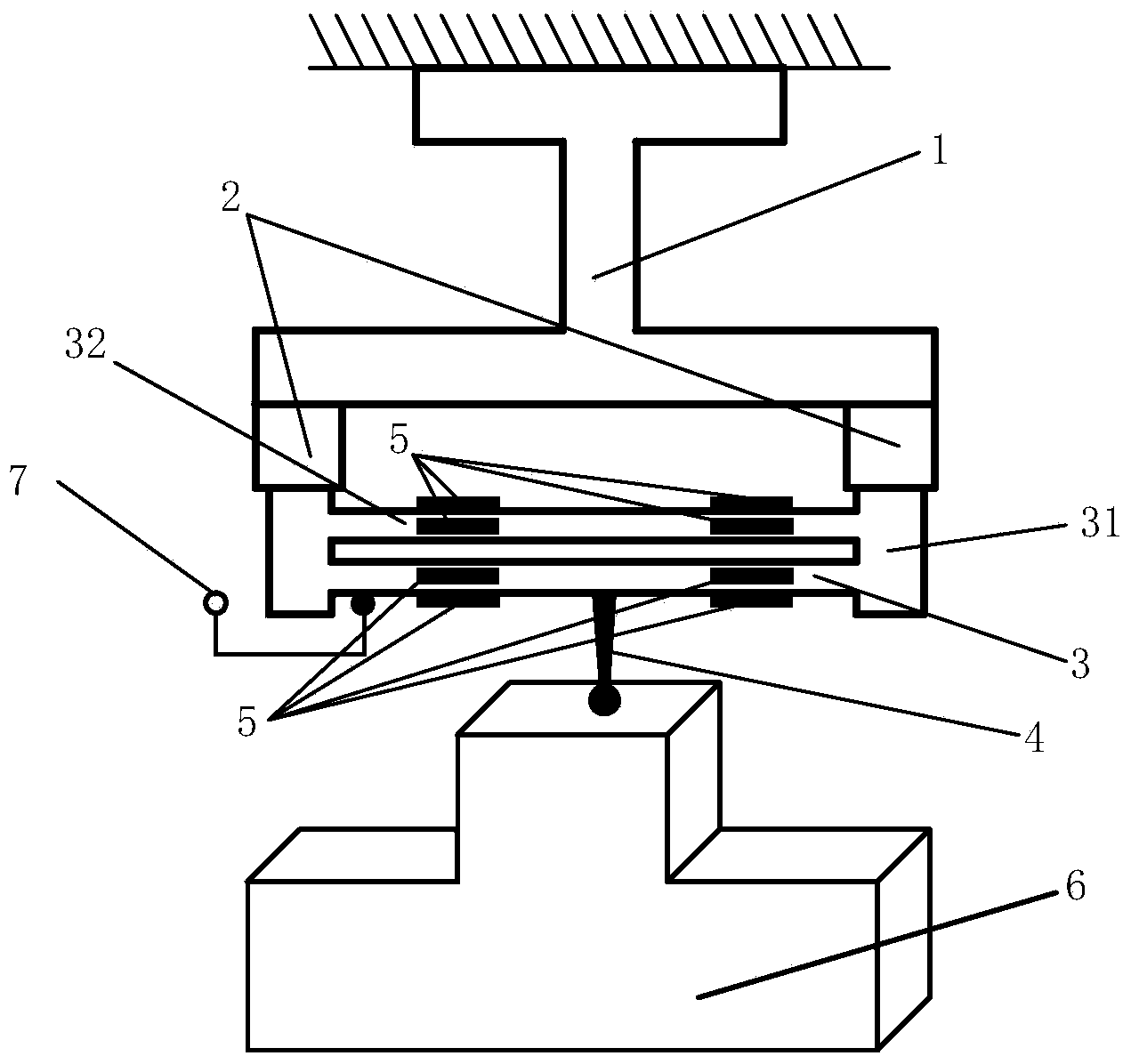 Double-end tuning fork three-dimensional resonance triggering probe system and true three-dimensional measurement method thereof