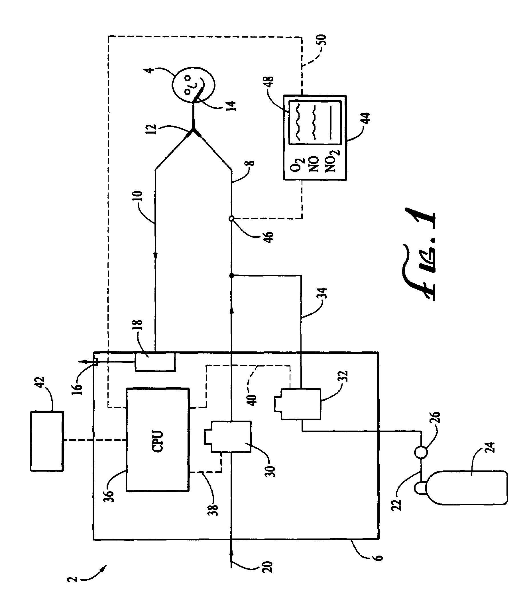 Method and apparatus for delivery of inhaled nitric oxide to spontaneous-breathing and mechanically-ventilated patients with intermittent dosing