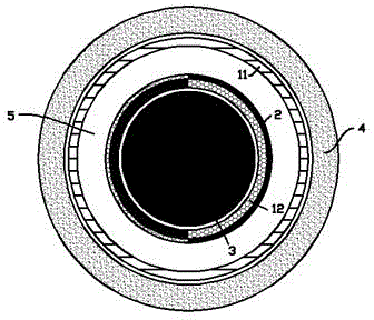 Straight pipe type hot and cold water valve