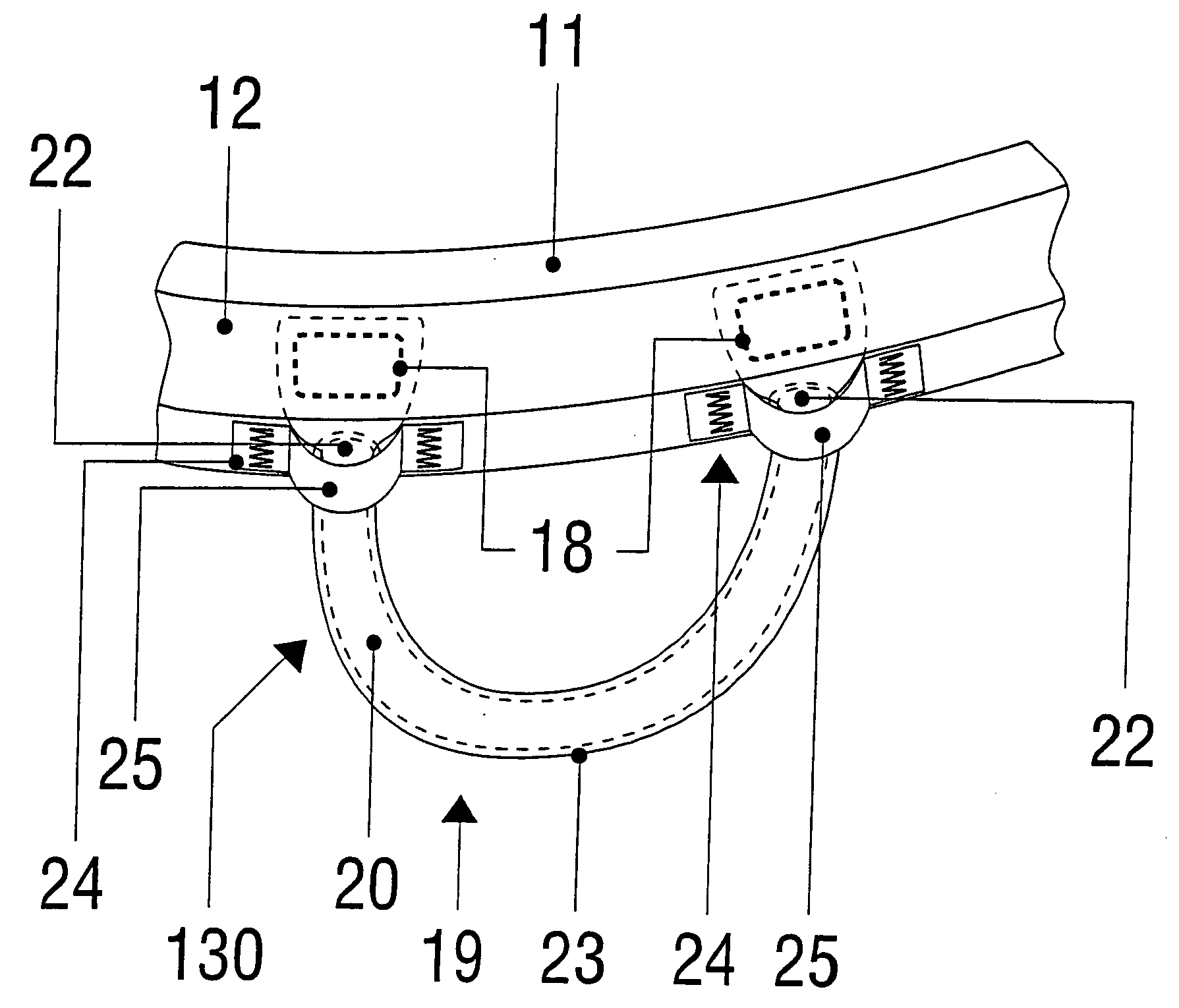 Belt for roping harness equipped with a salient equipment-carrying device