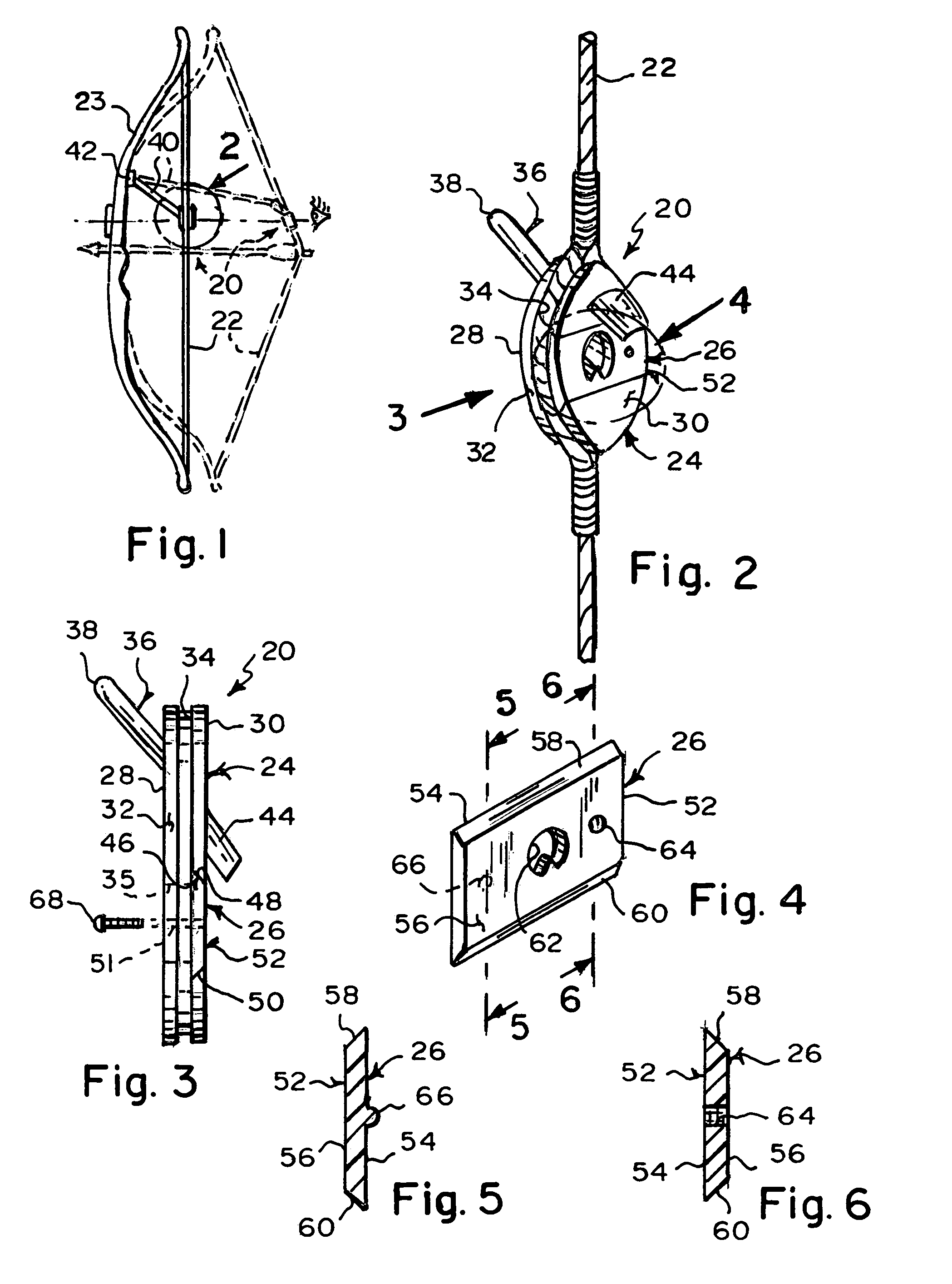Rear peep sight for mounting to a bow string, having interchangeable sight ports for accommodating user preferences