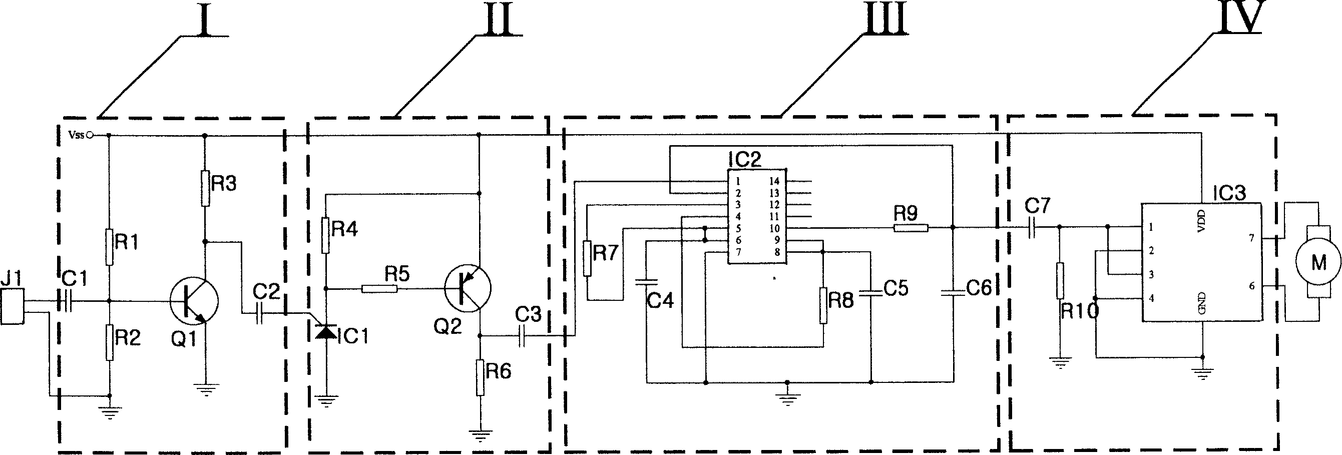 Device for controlling motor oscillating by audio frequency