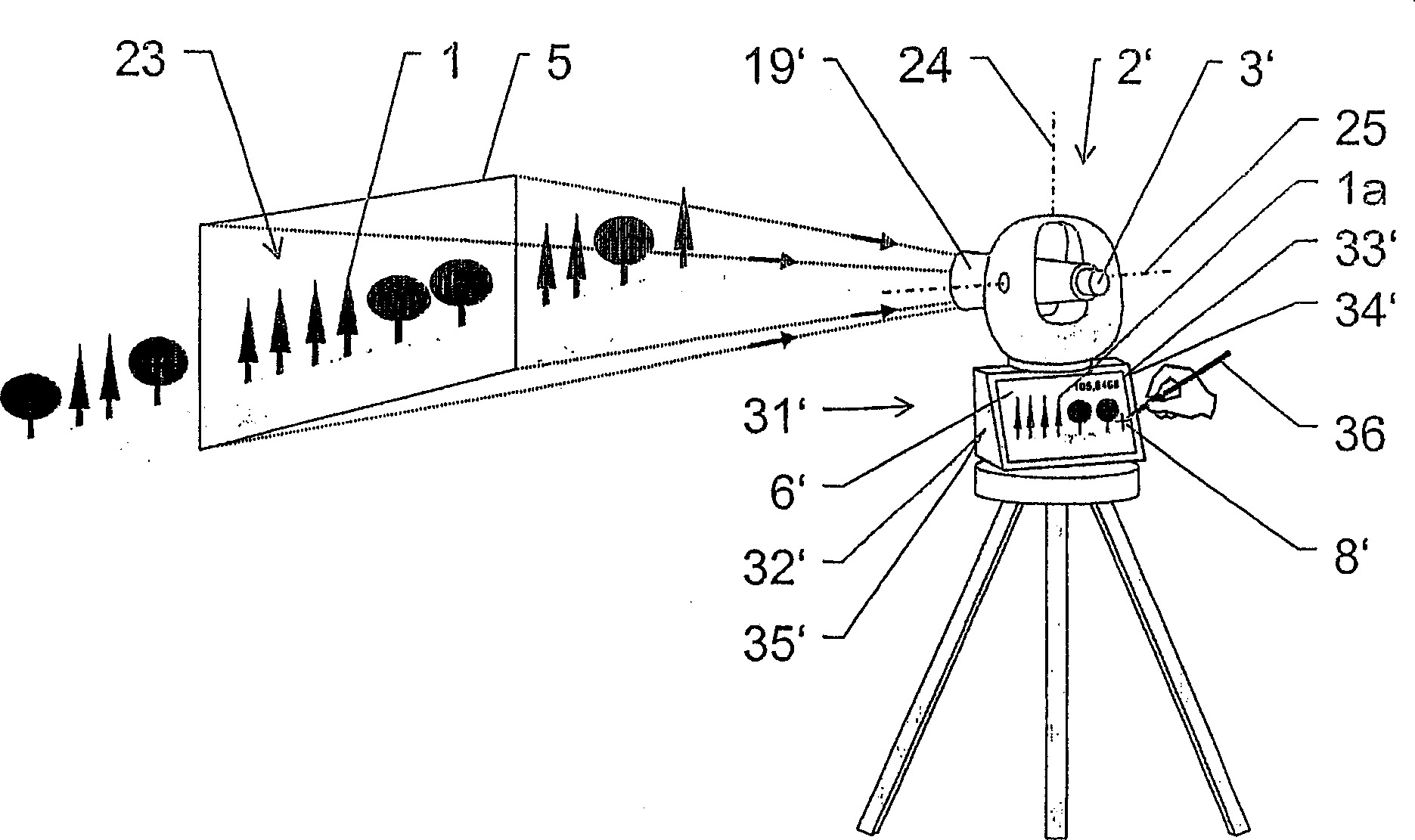 Method and device for image processing in a geodetic measuring device