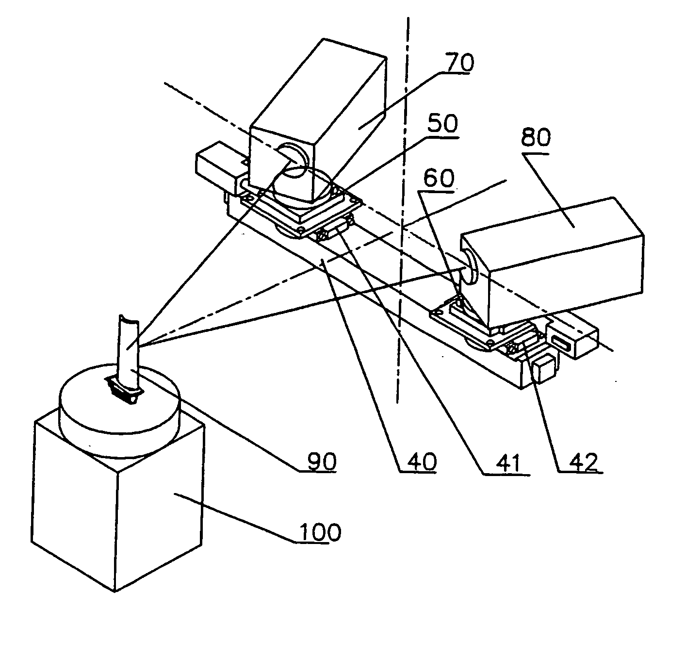 Sensing device for measuring the three-dimension shape and its measuring method
