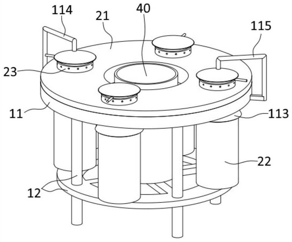 Rotary cooktop and method for rotating the same