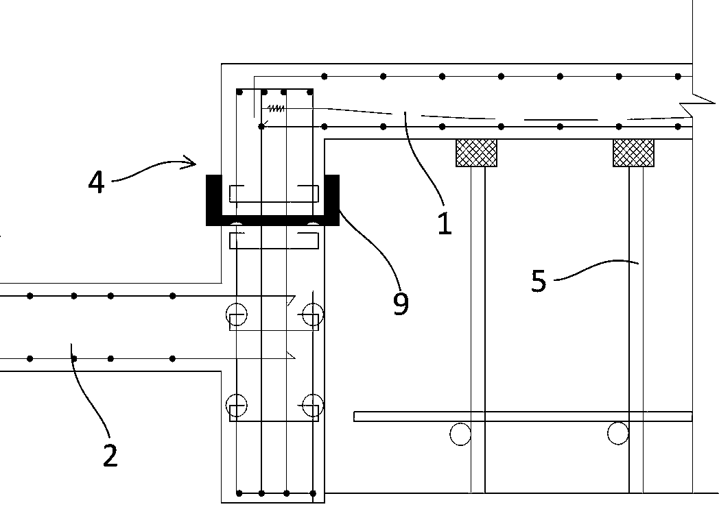 Repairing method of cracks in sealed beams on prestressed beamless floors