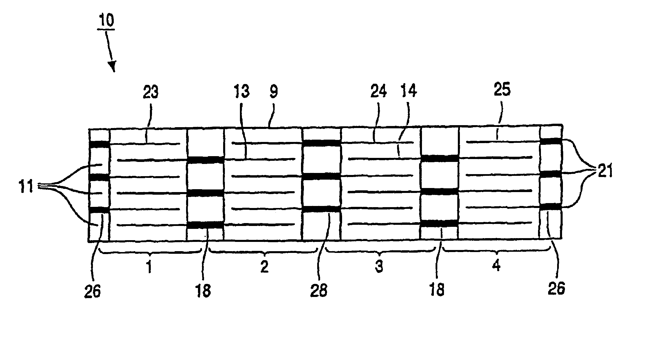 Ceramic multilayer capacitor array