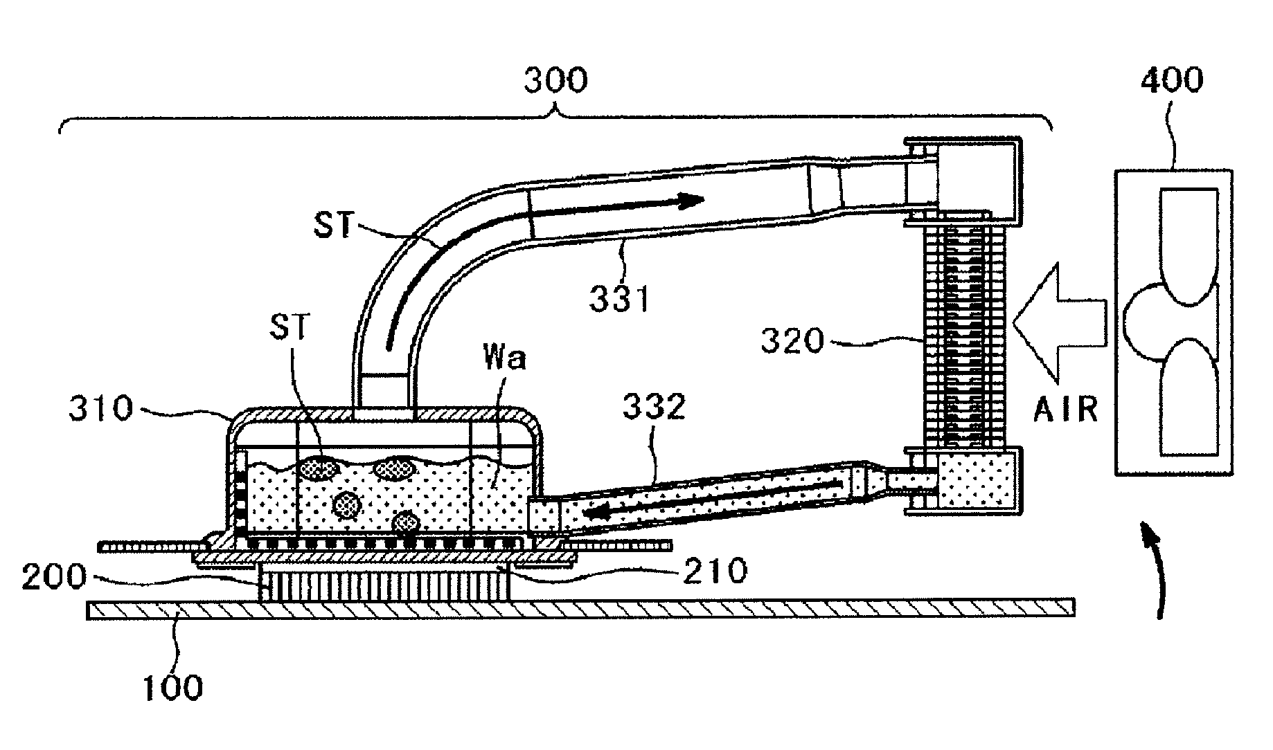 Cooling system and electronic apparatus using the same