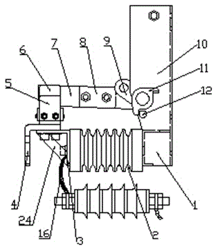 Lightning arrester-combined grounding switch and method thereof