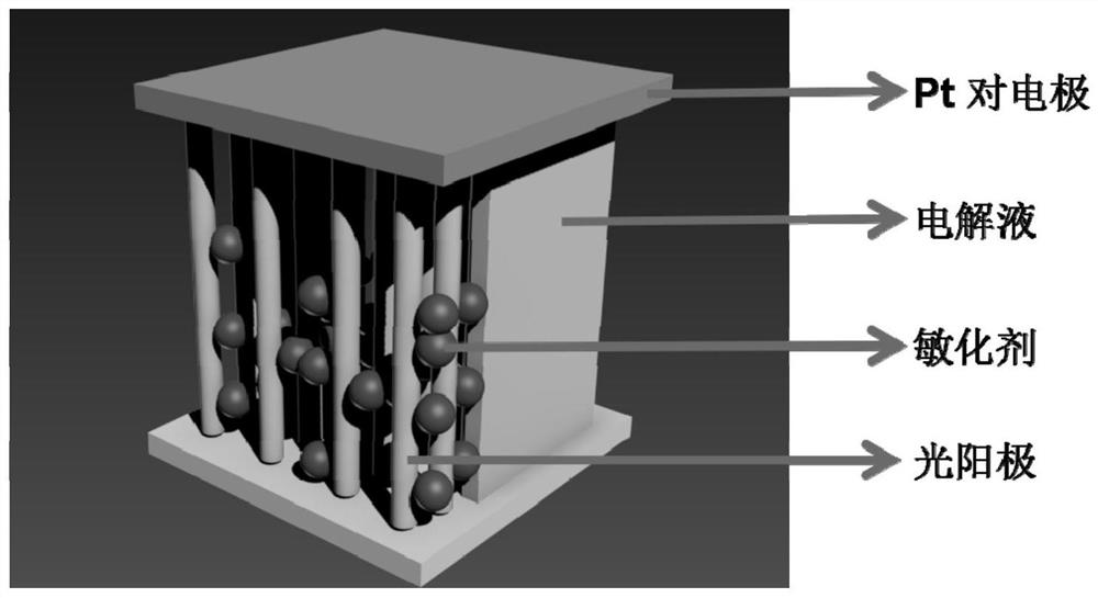 One-dimensional ultra-long tio  <sub>2</sub> Nanorod array and its preparation method and application in dye-sensitized solar cells