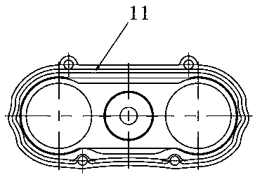 Commercial vehicle disc brake caliper assembly with ventilation and self-adjusting structure