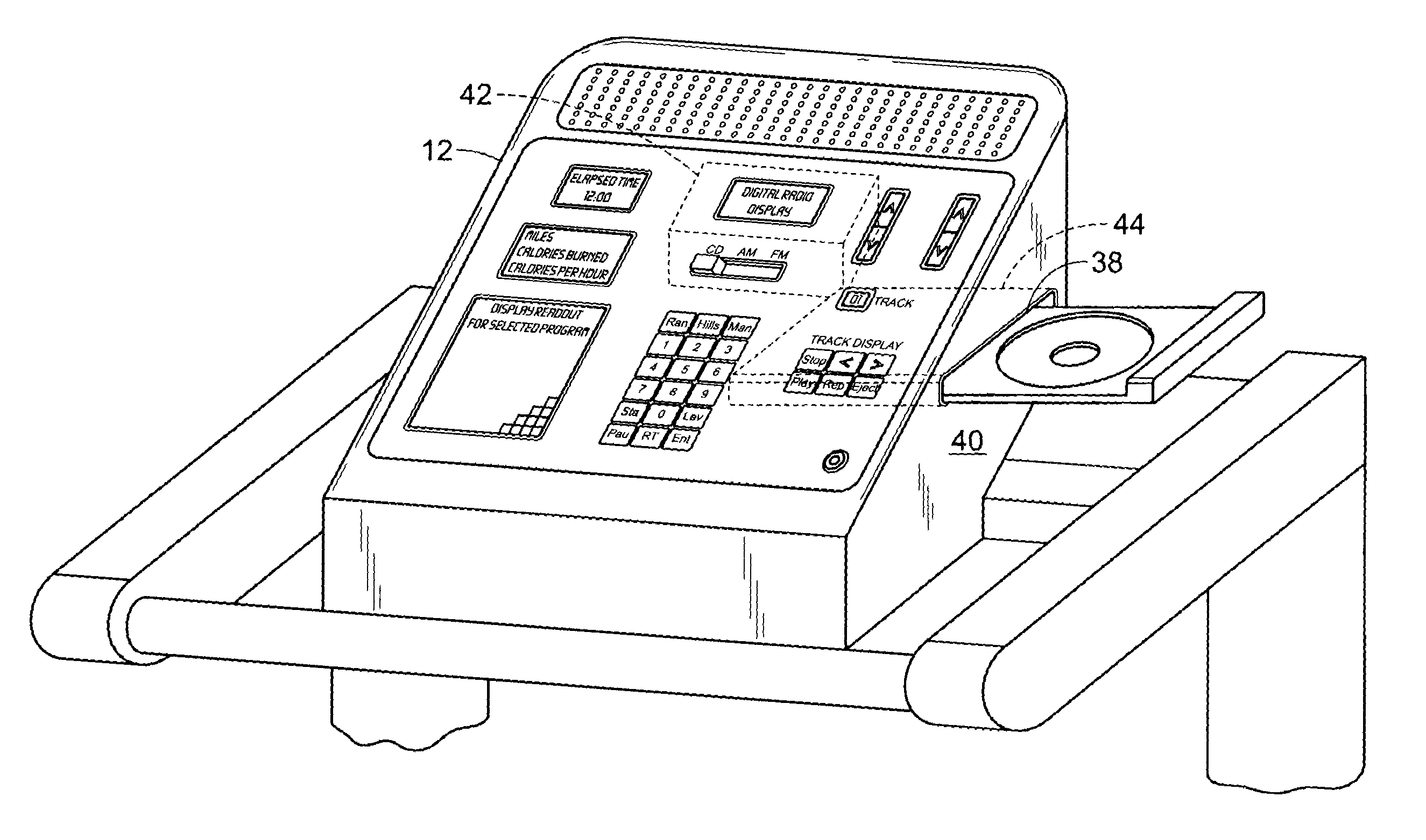 Control panel for use while exercising