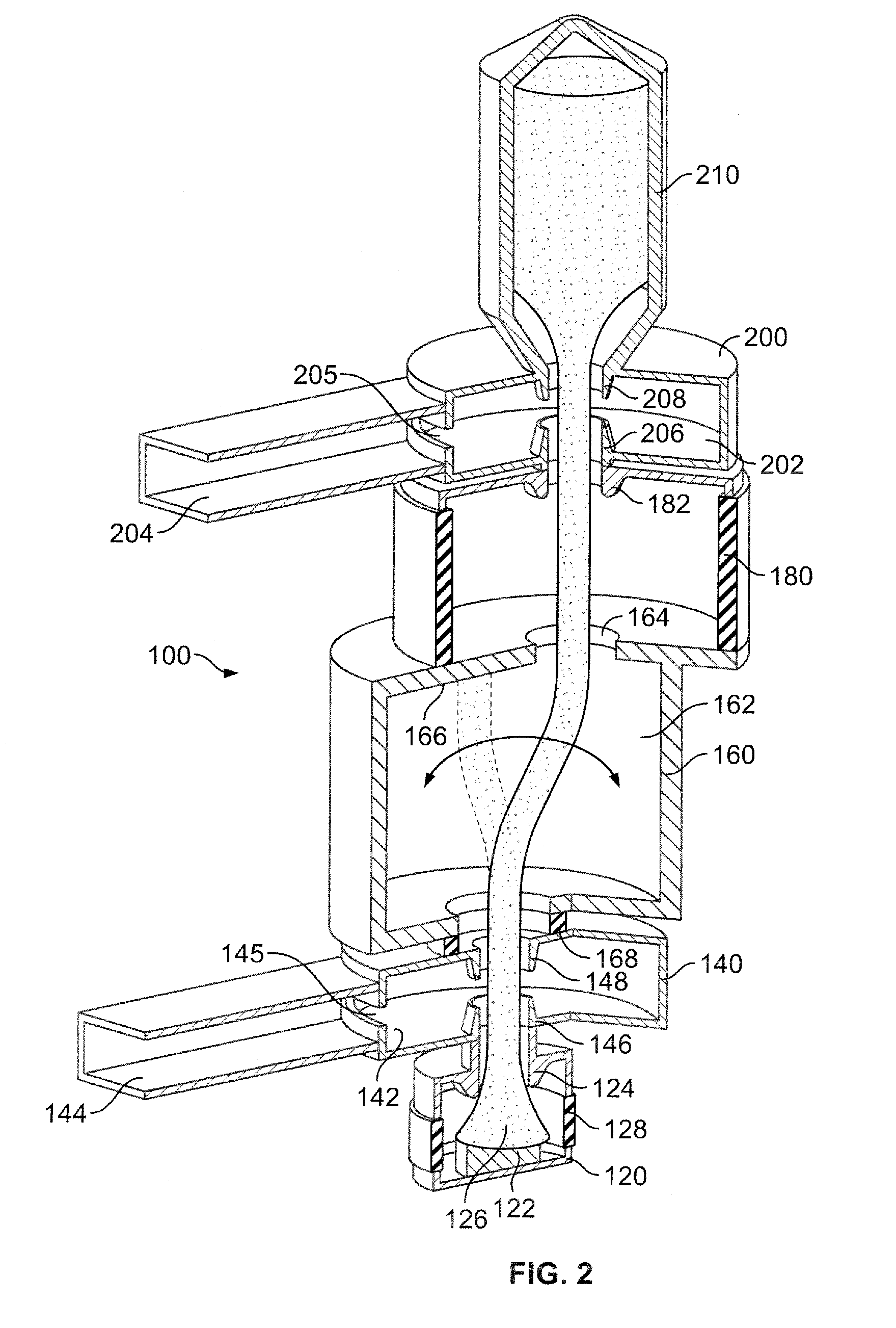 Apparatus and method for trajectory modulation of an electron beam