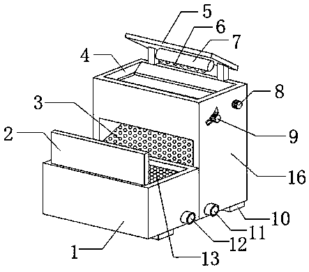 Fruit cleaning and draining device